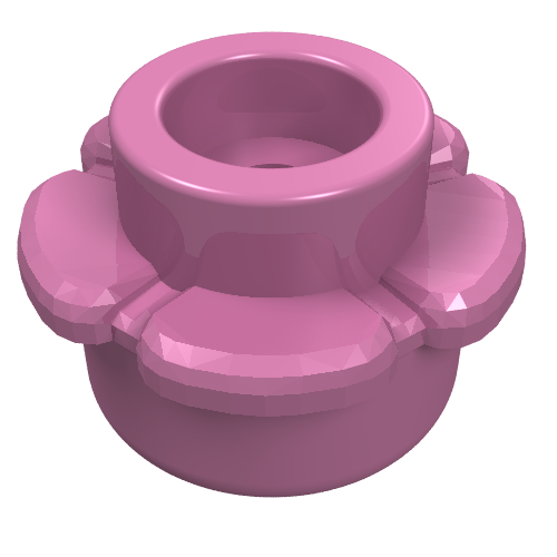 Part 24866 - Plate, Round 1 x 1 with Flower Edge (5 Petals) - De BrickPlaats