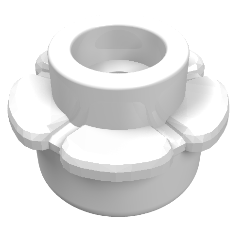 Part 24866 - Plate, Round 1 x 1 with Flower Edge (5 Petals) - De BrickPlaats