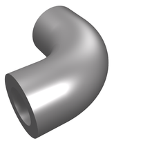 Part 25214 - Brick, Round 1 x 1 d. 90 degrees Elbow Macaroni - No Stud - Type 2 - Axle Hole - De BrickPlaats
