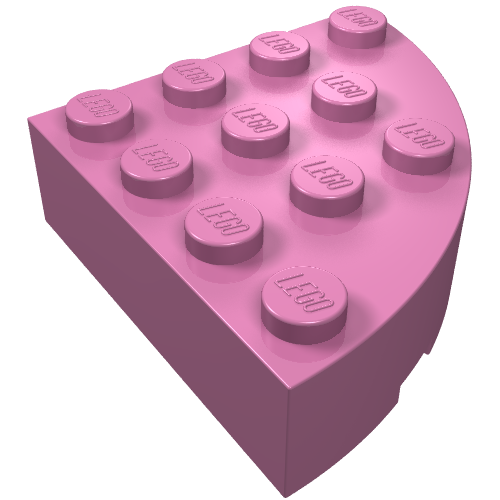 Part 2577 - Brick, Round Corner 4 x 4 Full Brick - De BrickPlaats