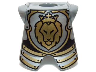 Part 2587pb32 - Minifigure Armor Breastplate with Leg Protection, Lion Head Pattern - De BrickPlaats