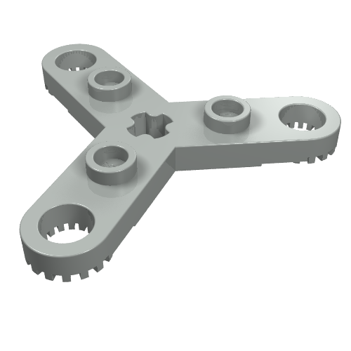 Part 2712 - Technic, Plate Rotor 3 Blade with Toothed Ends and 3 Studs (Propeller) - De BrickPlaats
