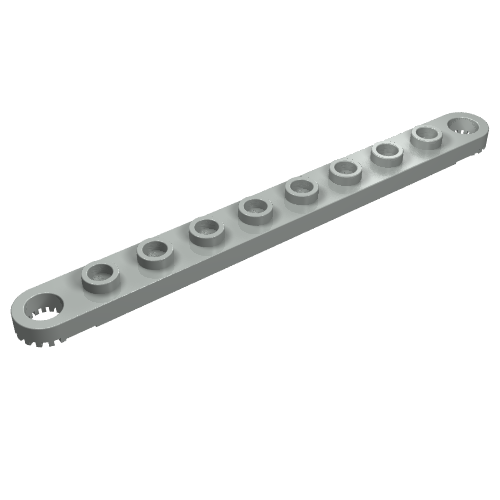 Part 2719 - Technic, Plate 1 x 10 with Toothed Ends - De BrickPlaats