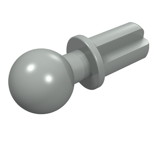 Part 2736 - Technic, Axle 1L with Tow Ball - De BrickPlaats