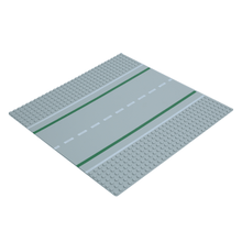 Part 2358pb04 - Baseplate, Road 32 x 32 7-Stud Straight with Road with Green Lines and White Sidelines Pattern