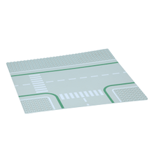 Part 2360p01 - Baseplate, Road 32 x 32 7-Stud T Intersection with Crosswalks Pattern