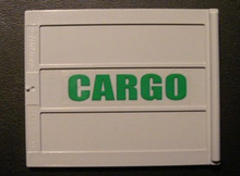 Part 2874pb02L - Door Sliding - Type 2 with Green 'CARGO' Pattern Left Side (Sticker) - Set 4512 - De BrickPlaats