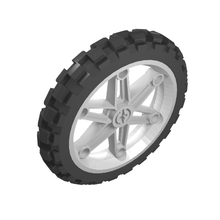 Part 2903c01 - Wheel 61.6mm D. x 13.6mm Motorcycle, with Black Tire 81.6 x 15 Motorcycle (2903 / 2902) - De BrickPlaats
