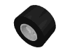 Part 30027ac01 - Wheel 8mm D. x 9mm for Slicks, Hole Round for Wheels Holder Pin with Black Tire Smooth Small Wide Slick (30027a / 30028) - De BrickPlaats