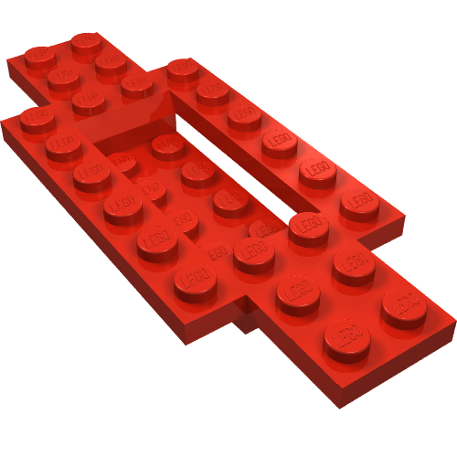 Part 30029 - Vehicle, Base 4 x 10 x 2/3 with 4 x 2 Recessed Center with Smooth Underside - De BrickPlaats
