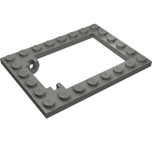 Part 30041 - Plate, Modified 6 x 8 Trap Door Frame Horizontal - De BrickPlaats