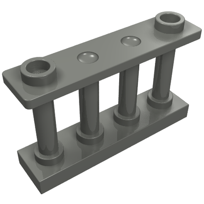 Part 30055 - Fence 1 x 4 x 2 Spindled with 2 Studs - De BrickPlaats
