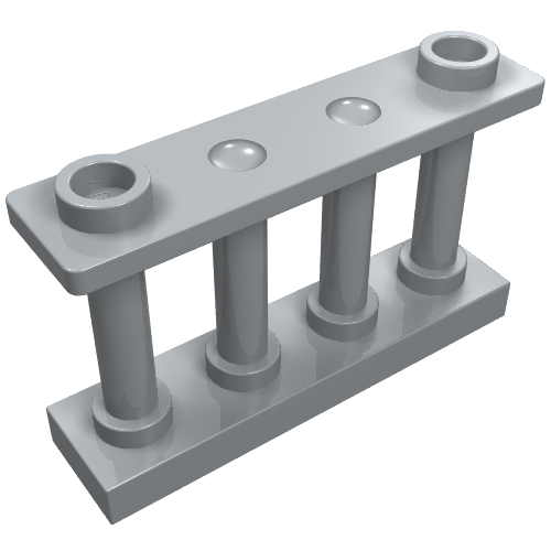 Part 30055 - Fence 1 x 4 x 2 Spindled with 2 Studs - De BrickPlaats