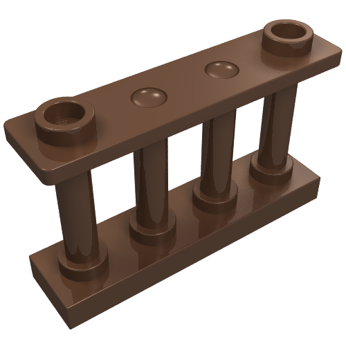 Part 30055 - Fence 1 x 4 x 2 Spindled with 2 Studs - De BrickPlaats