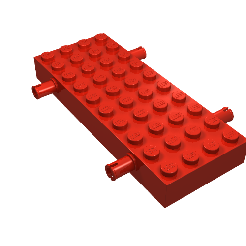 Part 30076 - Brick, Modified 4 x 10 with 4 Pins - De BrickPlaats