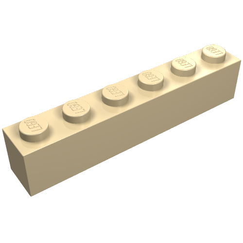 Part 3009 - Brick 1 x 6 - De BrickPlaats