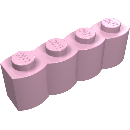 Part 30137 - Brick, Modified 1 x 4 with Log Profile - De BrickPlaats