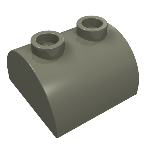 Part 30165 - Slope, Curved 2 x 2 Double with 2 Hollow Studs - De BrickPlaats