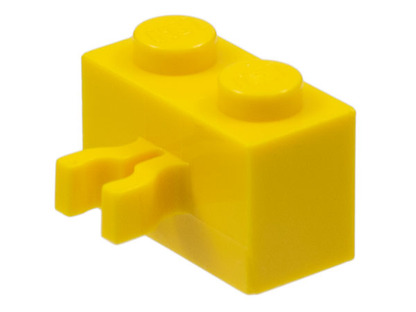 Part 30237a - Brick, Modified 1 x 2 with Split U Clip Thick (Vertical Grip) - De BrickPlaats