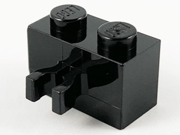 Part 30237a - Brick, Modified 1 x 2 with Split U Clip Thick (Vertical Grip) - De BrickPlaats