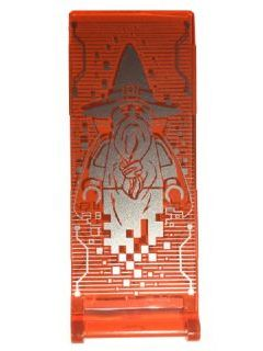 Part 30292pb025 - Flag 7 x 3 with Bar Handle with Merlok Hologram Pattern - De BrickPlaats