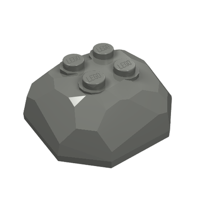 Part 30293 - Rock 4 x 4 Octagonal Boulder, Top - De BrickPlaats