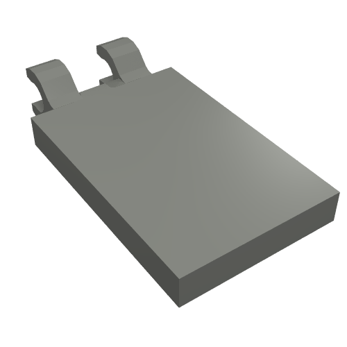 Part 30350b - Tile, Modified 2 x 3 with 2 Open O Clips - De BrickPlaats