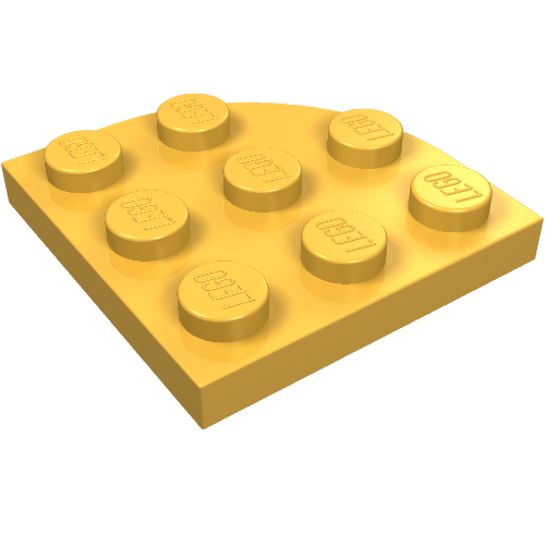 Part 30357 - Plate, Round Corner 3 x 3 - De BrickPlaats