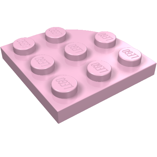 Part 30357 - Plate, Round Corner 3 x 3 - De BrickPlaats