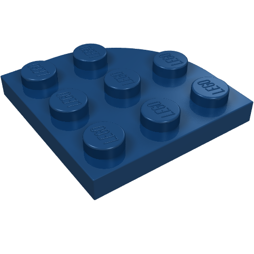 Part 30357 - Plate, Round Corner 3 x 3 - De BrickPlaats