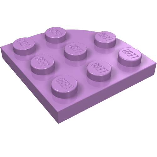 Part 30357 - Plate, Round Corner 3 x 3 - De BrickPlaats