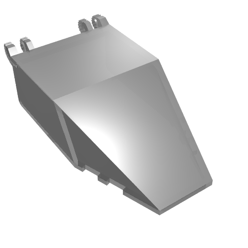 Part 30372 - Windscreen 7 x 4 x 1 2/3 with Locking Dual 2 Fingers, 9 Teeth - De BrickPlaats