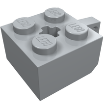 Part 30389b - Hinge Brick 2 x 2 Locking with 1 Finger Vertical and Axle Hole - De BrickPlaats