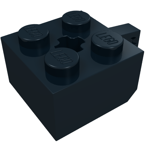 Part 30389b - Hinge Brick 2 x 2 Locking with 1 Finger Vertical and Axle Hole - De BrickPlaats