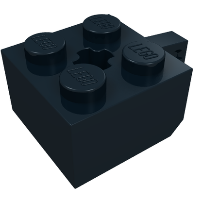 Part 30389b - Hinge Brick 2 x 2 Locking with 1 Finger Vertical and Axle Hole - De BrickPlaats