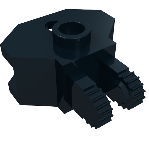 Part 30396 - Hinge 1 x 2 Locking with 2 Fingers, 9 Teeth and Tow Ball Socket - De BrickPlaats