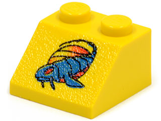 Part 3039px12 - Slope 45 2 x 2 with SW Blue Segmented Fish Pattern - De BrickPlaats