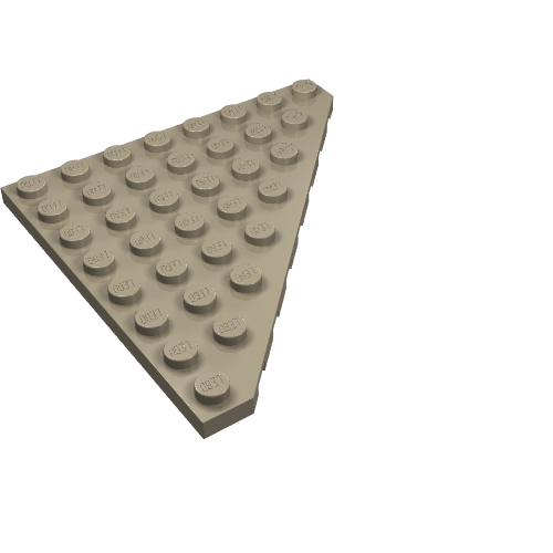 Part 30504 - Wedge, Plate 8 x 8 Cut Corner - De BrickPlaats
