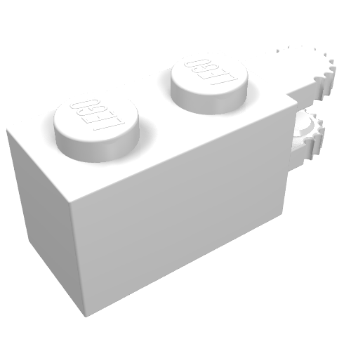 Part 30540 - Hinge Brick 1 x 2 Locking with 2 Fingers Horizontal End, 9 Teeth - De BrickPlaats