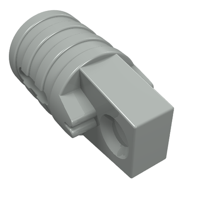 Part 30552 - Hinge Cylinder 1 x 2 Locking with 1 Finger and Axle Hole on Ends with Slots - De BrickPlaats