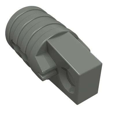 Part 30552 - Hinge Cylinder 1 x 2 Locking with 1 Finger and Axle Hole on Ends with Slots - De BrickPlaats