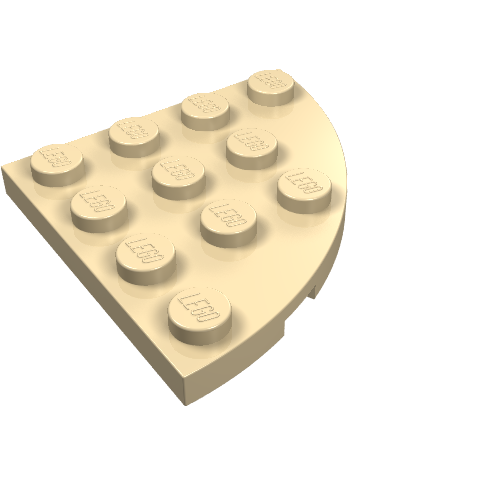 Part 30565 - Plate, Round Corner 4 x 4 - De BrickPlaats