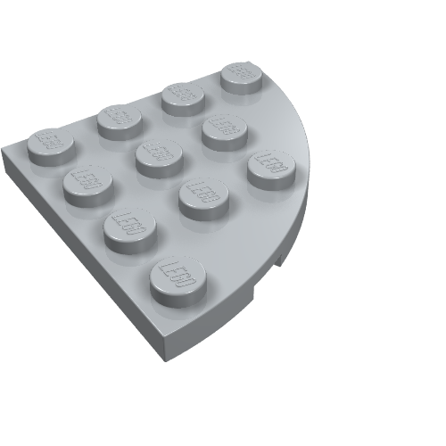 Part 30565 - Plate, Round Corner 4 x 4 - De BrickPlaats