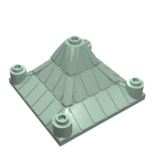 Part 30614 - Roof Piece 6 x 6 x 3 Peaked - De BrickPlaats