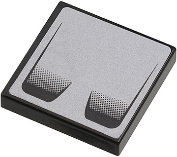 Part 3068pb0374 - Tile 2 x 2 with Double Air Vent on Silver Background Pattern (Sticker) - Set 8647 - De BrickPlaats
