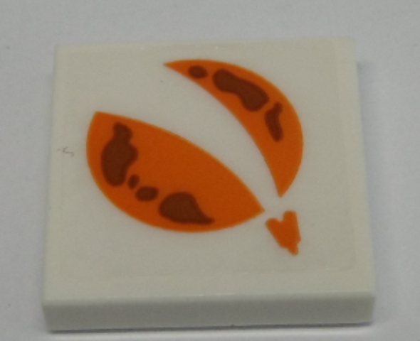 Part 3068pb1332 - Tile 2 x 2 with Orange City Mars Exploration Logo Pattern (Sticker) - Set 60228 - De BrickPlaats