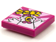 Part 3068pb1570 - Tile 2 x 2 with BeatBit Album Cover - Scared Chicken Pattern - De BrickPlaats