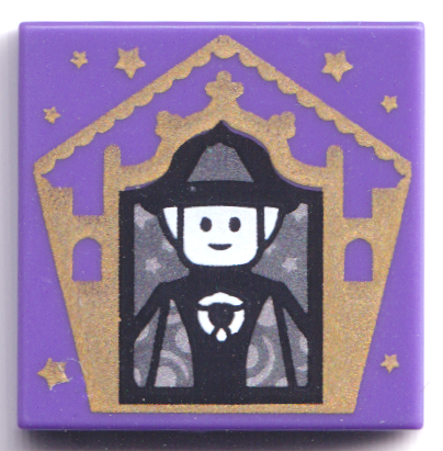 Part 3068pb1746 - Tile 2 x 2 with HP Chocolate Frog Card Minerva McGonagall Pattern - De BrickPlaats