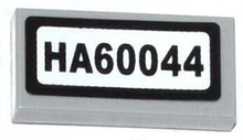 Part 3069pb0307 - Tile 1 x 2 with 'HA60044' Pattern (Sticker) - Set 60044 - De BrickPlaats