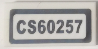 Part 3069pb1060 - Tile 1 x 2 with 'CS60257' Pattern (Sticker) - Set 60257 - De BrickPlaats